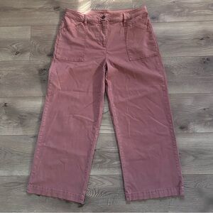 Joie  Wide Leg Cropped Cropped Pants Size 12 Terracotta